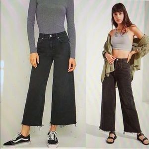 UO BDG | Distressed Black Wide Leg Denim | 24